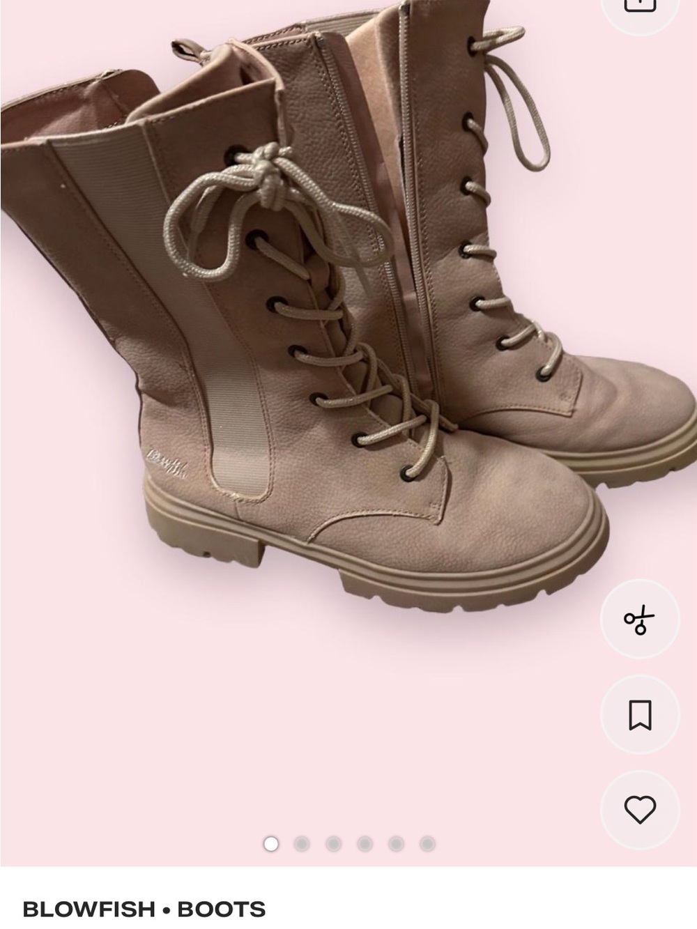 Blowfish Big Kids Size 5 Blush Pink Boots